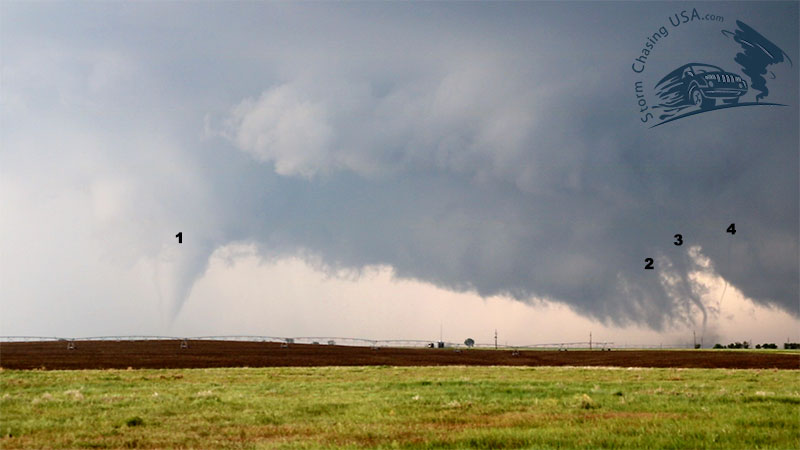 four tornados on the ground
